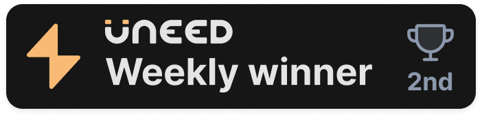 Uneed Product of the Week Winner Badge